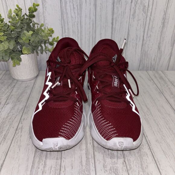 Mens Size 8 Adidas D.O.N. Issue 2 Maroon Sneakers - Picture 2 of 6